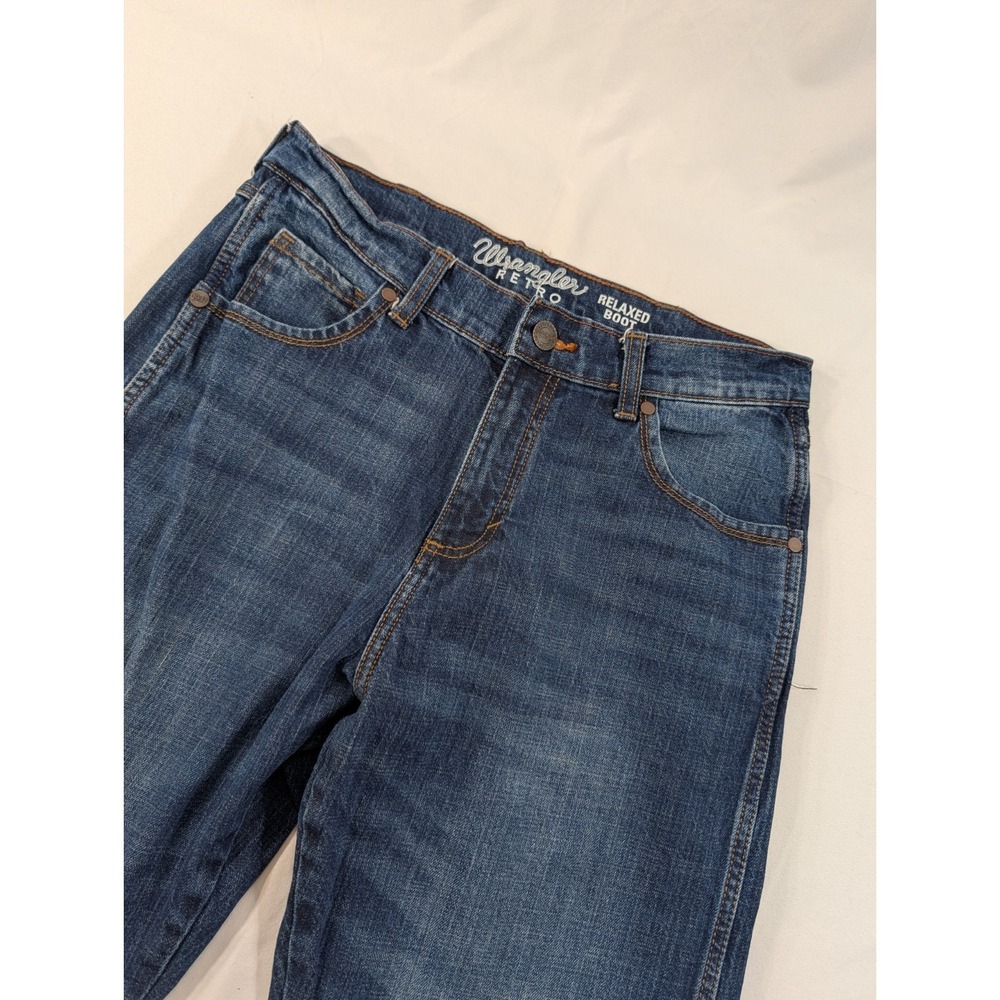 Wrangler Jeans 30x30 True Blue Retro Relaxed Boot Bootcut Stretch Denim Western
